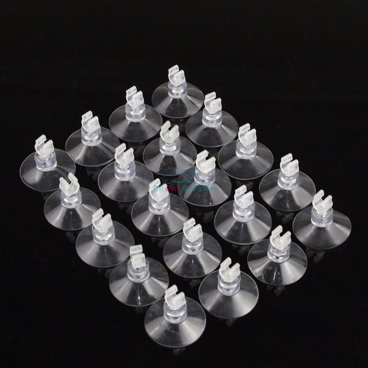 24 Pcs Aquarium Clear Suction Cup Air Line Tubing Clips 1/4" Dia