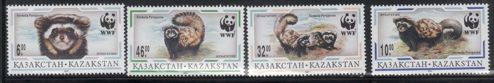 Kazakstan 171-4 World Wildlife Fund Animals Mint Nh