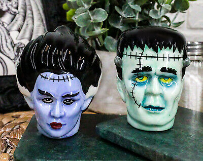 Ebros Frankenstein Zombie Bride And Groom Ceramic Salt And Pepper Shakers Set