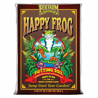 Foxfarm FX14047 Happy Frog Ph Adjusted Garden Potting Soil Mix, 2 Cubic Feet